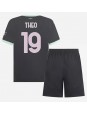 AC Milan Theo Hernandez #19 Ausweichtrikot für Kinder 2024-25 Kurzarm (+ Kurze Hosen)